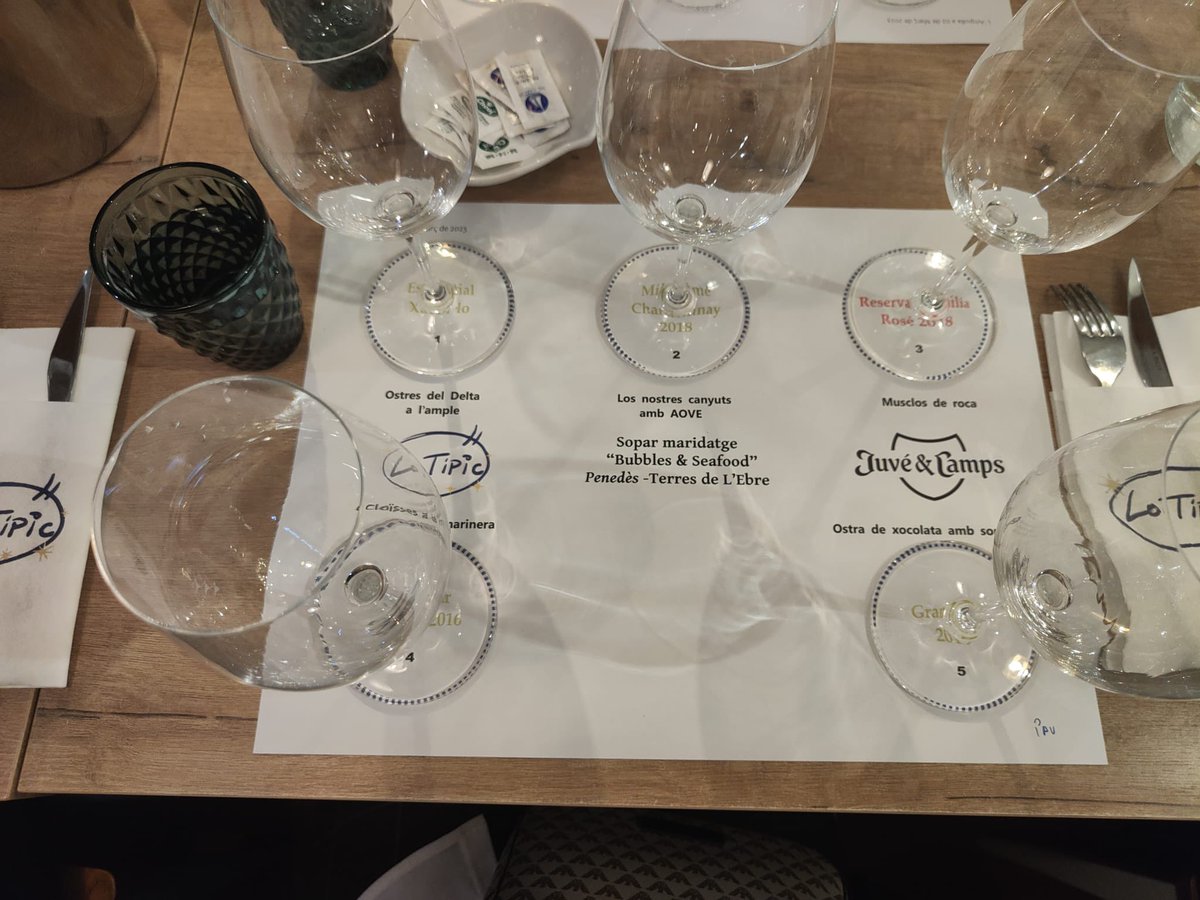 Ferran_Bel's tweet photo. Magnífic sopar maridatge “bubbles & seafood” #penedes #terresdelebre al @lotipicdelmediterrani amb @juveycamps a #l’ampolla . Enhorabona a Daniel i a Dolors . @lotipicdelmediterrani un restaurant molt recomanable al #deltadeltadelta https://t.co/L7ej6MReYV
