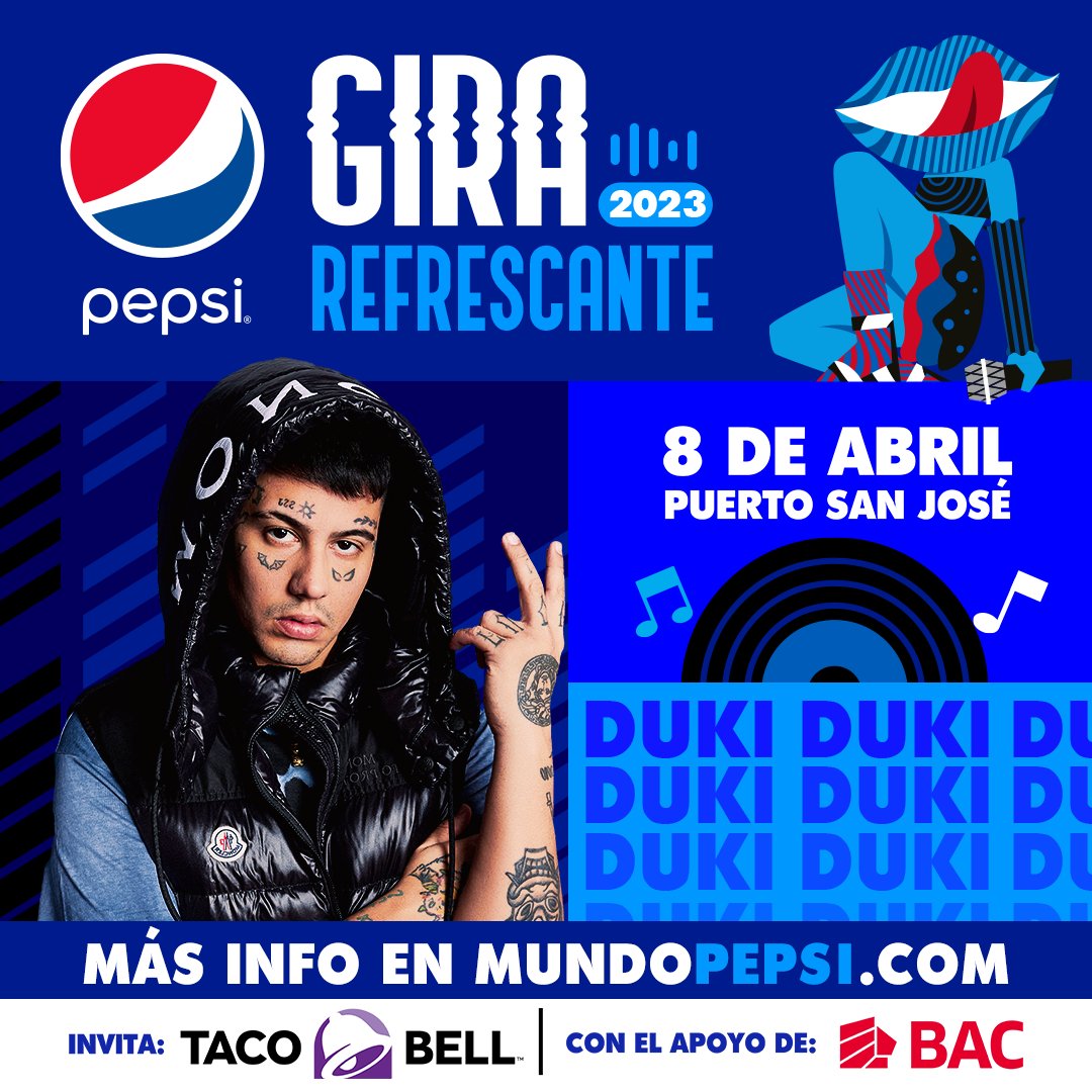 PepsiGuate's tweet image. Del Quinto Escalón a la fama mundial… el rapero más escuchado de Argentina ahora en Guatemala. Entramos en #ModoDiablo con @DukiSSJ.

¿Cúantos RTs para el Duko?