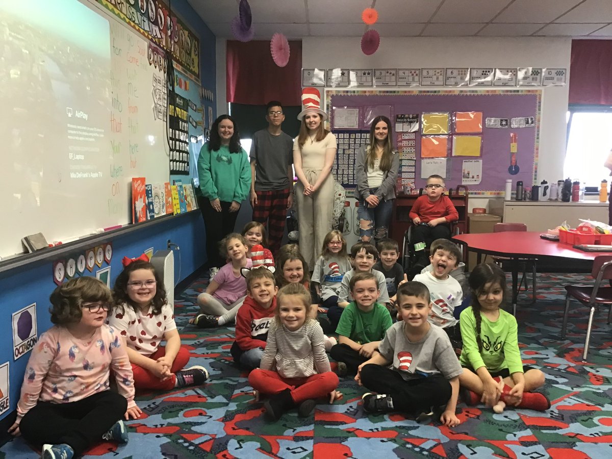 Thanks for coming to visit 8th grade! The Kindergarten kiddos loved the Dr. Seuss stories &amp; activities but enjoyed making new friends the most. Come back any time.
