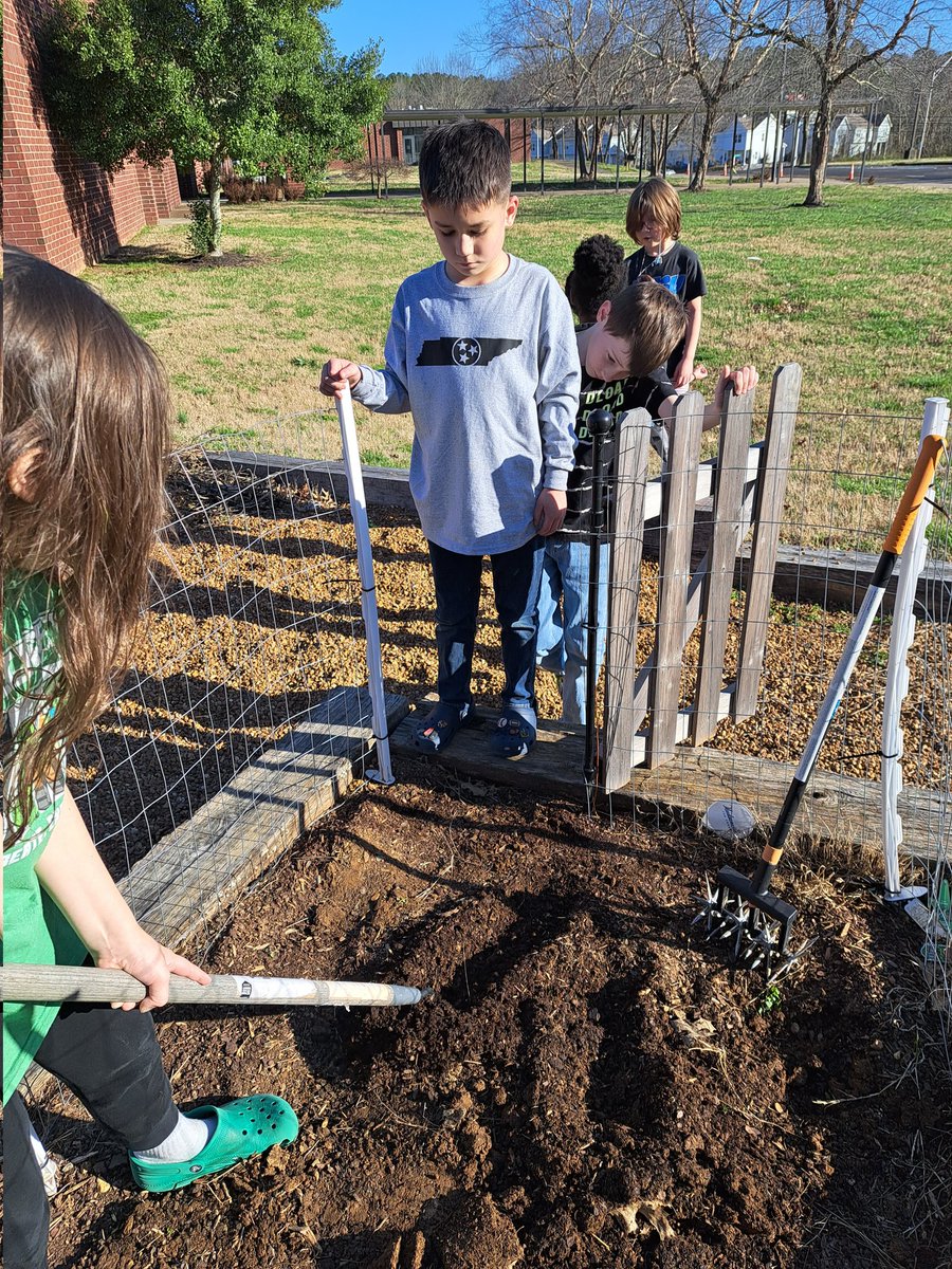DegeorgeAnnette's tweet photo. The RHESS Garden Club has been busy. Today they are lining up to do garden chores. #BUZZWorthy @howellprincipal @howell_stem @dramaact1 https://t.co/xrU52eiJYn