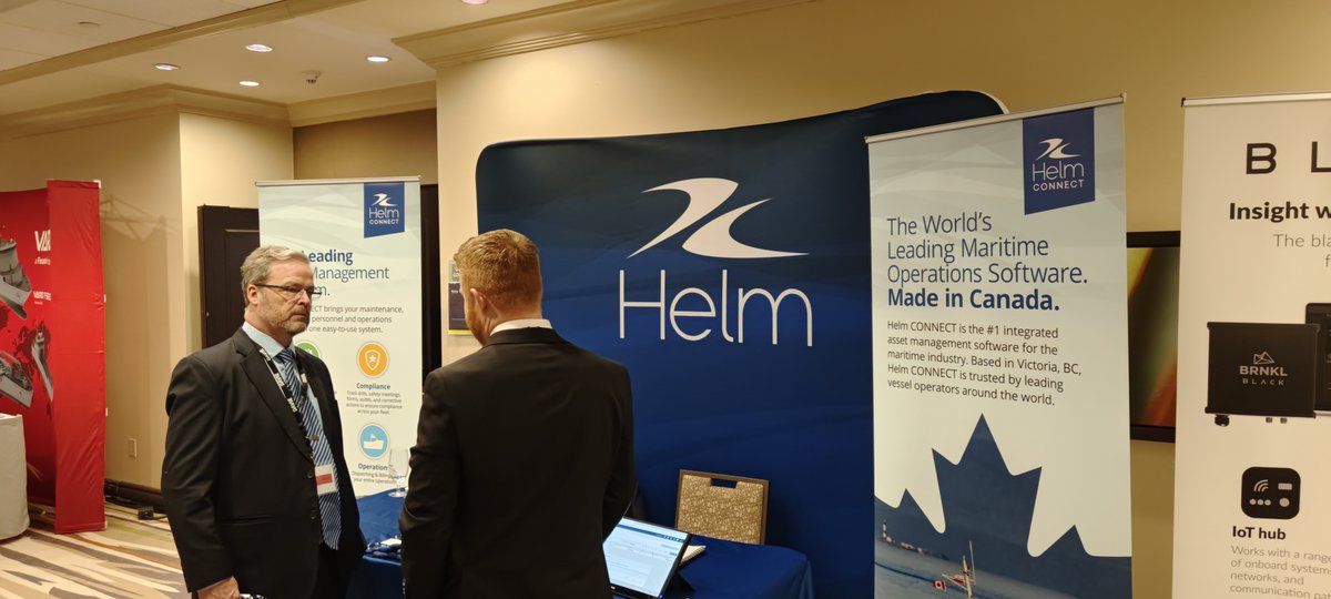 HelmOperations's tweet photo. Our first #ShipTech Forum was a fantastic success. 

Special thanks to our friends @brnklio for teaming up with us to demonstrate the power and potential of our respective systems! #shiptechforum @VanguardMag https://t.co/YR9Dsv5L89