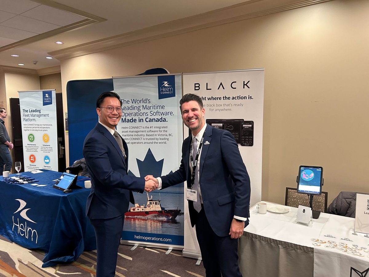 HelmOperations's tweet photo. Our first #ShipTech Forum was a fantastic success. 

Special thanks to our friends @brnklio for teaming up with us to demonstrate the power and potential of our respective systems! #shiptechforum @VanguardMag https://t.co/YR9Dsv5L89