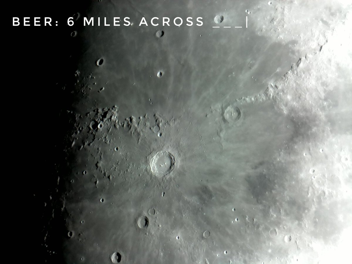 mrajanderson's tweet image. My unit of measurement for Lunar images. The 'crater Beer' is the lower Right of the pair.
#ShotOnRaspberryPi
#RaspberryPi
#Skywatcher