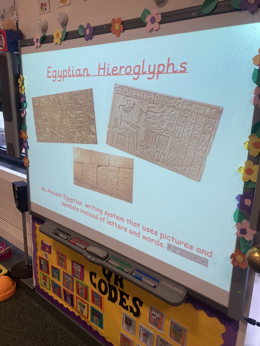 MissH_Saracen's tweet image. As part of our Ancient Egypt topic, Primary 3 have been exploring hieroglyphic symbols. We are looking forward to soft finish tomorrow to challenge our visitors to have a go at writing their names too ✏️🤔🇪🇬 @saracenprimary @literacyfor_ALL #familylearning #softfinish