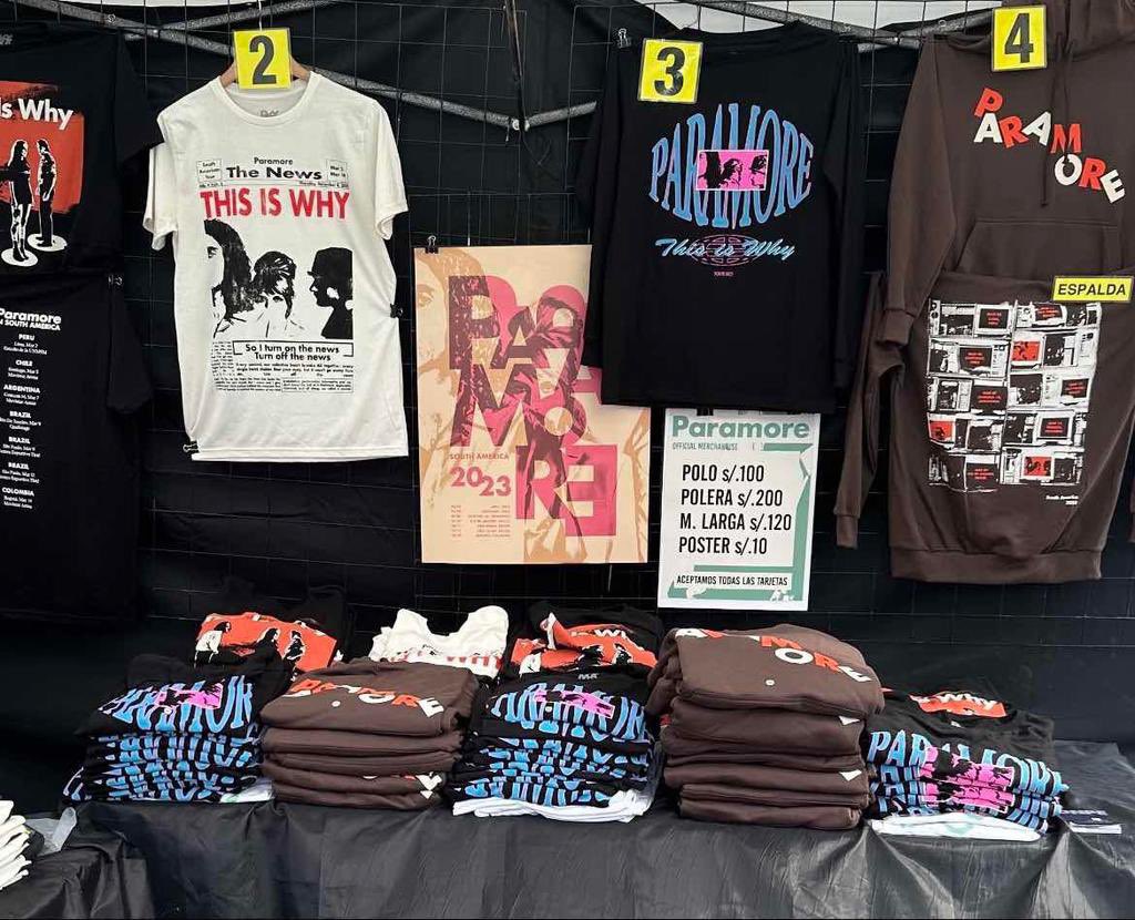 Paramore-Music.com on X: First look at Paramore 2023 tour merch - South  America edition.  / X