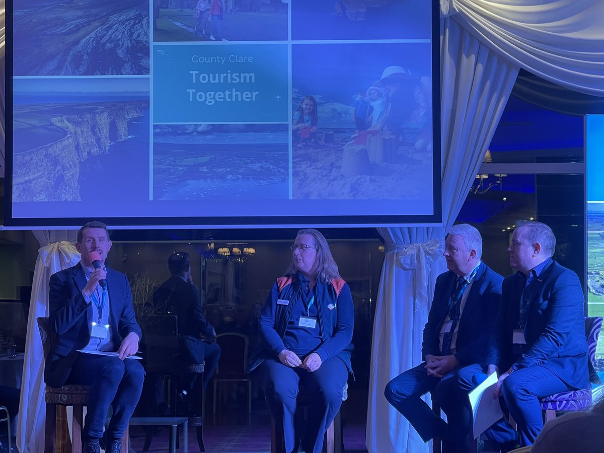 Great evening tonight spent with Clare tourism businesses at the launch of visitClare.ie by <a href="/ClareTourism/">VisitClare</a> <a href="/ClareCoCo/">Clare County Council</a> 

Interesting learnings too from <a href="/poloconghaile/">@poloconghaile</a> &amp; the panel session of industry leaders from <a href="/aillwee/">Aillwee Burren Experience</a> <a href="/DurtyNellysIRL/">Durty Nelly's</a> <a href="/airport_shannon/">Choose Shannon Airport</a> #TourismTogether