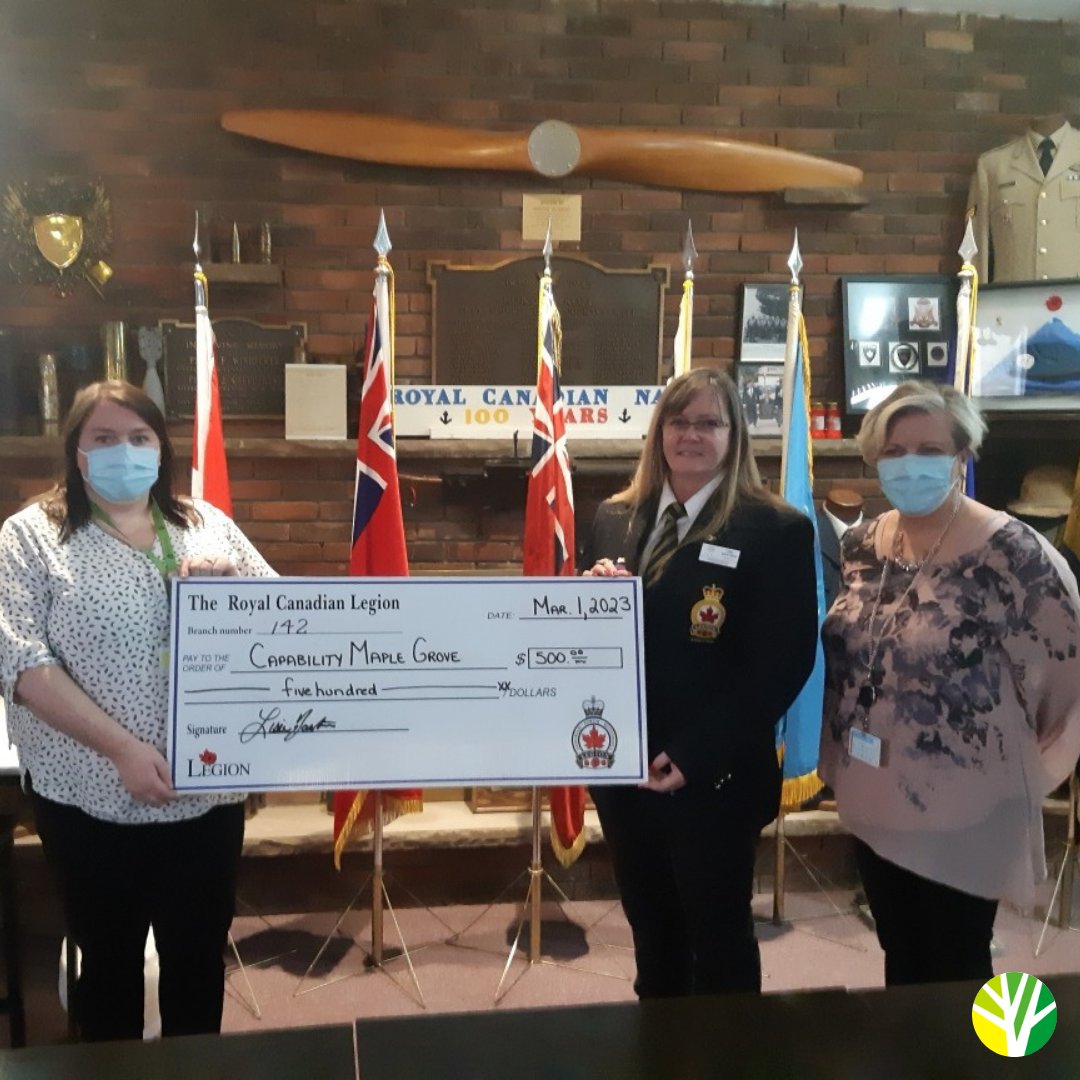 Thank you so much to the Dunnville Legion for donating $500 to MapleGrove Place in support of the purchase of new tables and chairs! We appreciate your generosity. 
 
#DunnvilleLegion #Donation #ThankYou #NonProfit #Healthcare