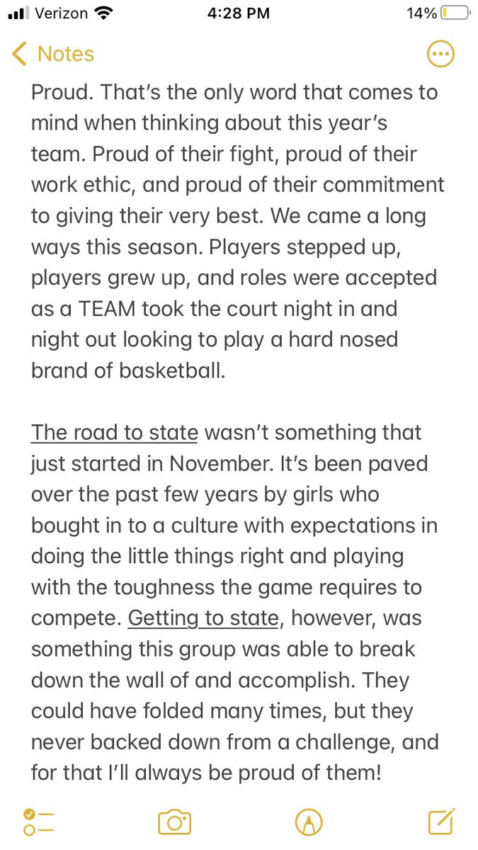 Thanks to everyone that made it to Lincoln today &amp; for all our supporters this year! Our mission is to develop championship habits on &amp; off the court. Our habits help make us who we are, &amp; I'm proud of what this team became! It's a great group of girls who did some great things!