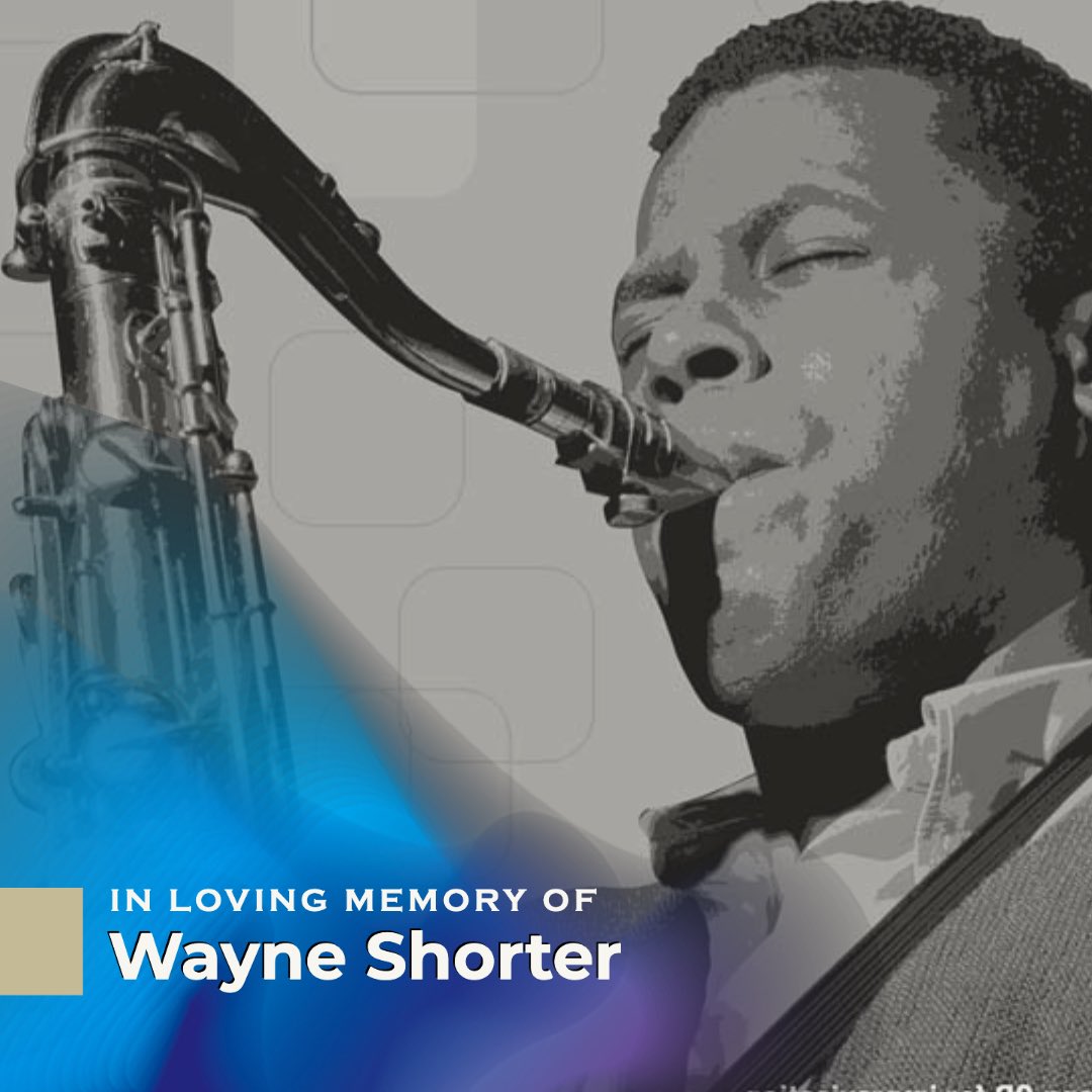 (1/2) We are deeply saddened to hear about the passing of legendary saxophonist and composer Wayne Shorter. The 12-time Grammy-winning Shorter dazzled the jazz world with his unique and powerful sound.