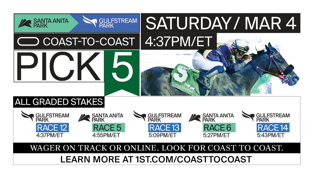 1st_racing's tweet image. NEWS: 1/ST RACING &amp;amp; GAMING to Support @TBaftercare with Special Charity Coast-To-Coast Pick 5 thoroughbredaftercare.org/1-st-racing-to… #1RT #CoastToCoast