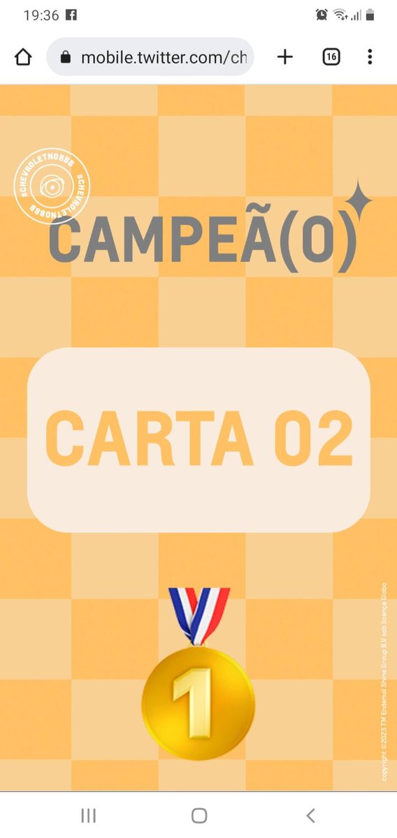 MilcaFulop's tweet photo. @chevroletbrasil Como hoje é dia 02/03 e é meu aniversário... lógico que escolhi o número 2 e.... https://t.co/GaXqkzRC3v