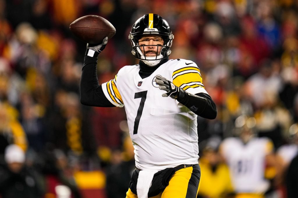 NFL_Stats's tweet photo. Happy 41st birthday, Ben Roethlisberger!

Career stats:

• 18 seasons (249 games)
• 64.4 comp. %
• 64,088 passing yards
• 257.4 YPG, 7.6 YPA
• 418 pass TDs - 211 INTs
• 93.5 passer rating
• 41 4QC, 53 GWD
• 1,373 rush yards, 20 TDs
• 6x pro bowler, 2004 OROY
• 2x SB Champ
• Most career 500-yard passing games (5)
• Most pass completions in a game (47)

#Steelers