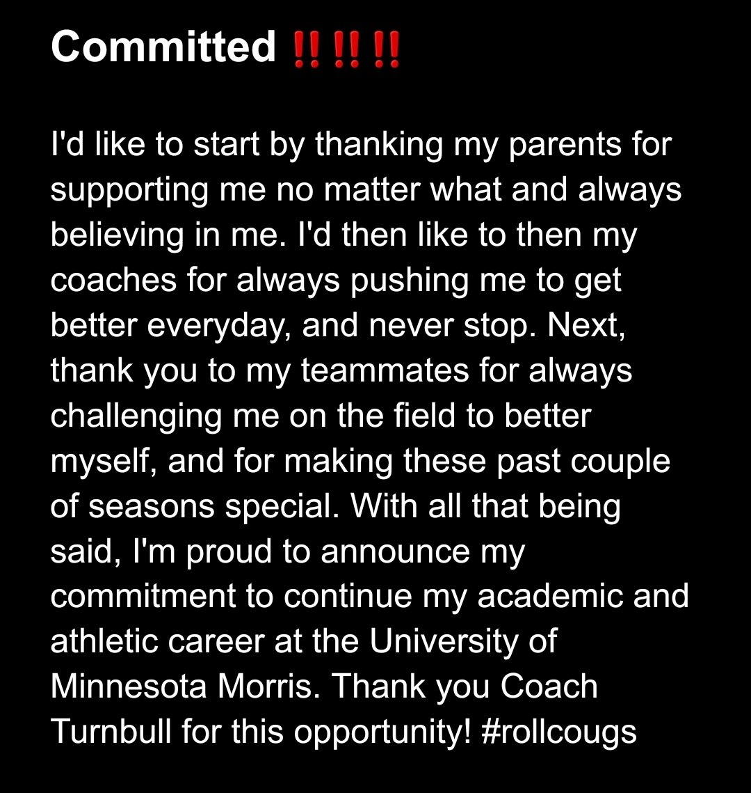 Commited‼️‼️‼️ @SLC_Wi @WUHS_Athletics @MNMorrisMSoccer @WisconsinSoccer