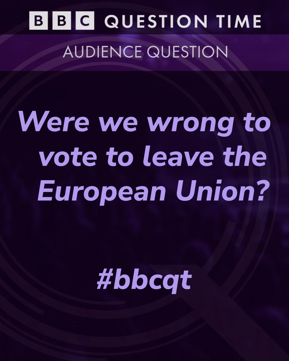 Tonight's first question #bbcqt