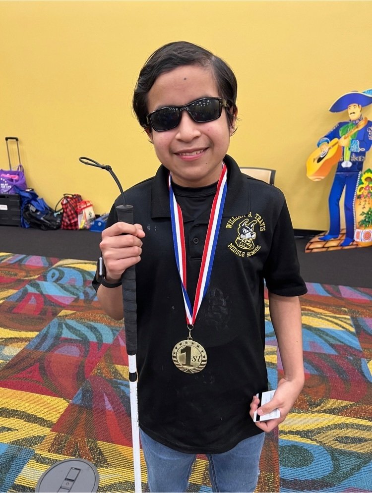 Congratulations to Fernando Cruz, he placed 1st in the Sophomore division at the braille challenge hosted by region one. 
 #TerriersTravis #mcallenisd