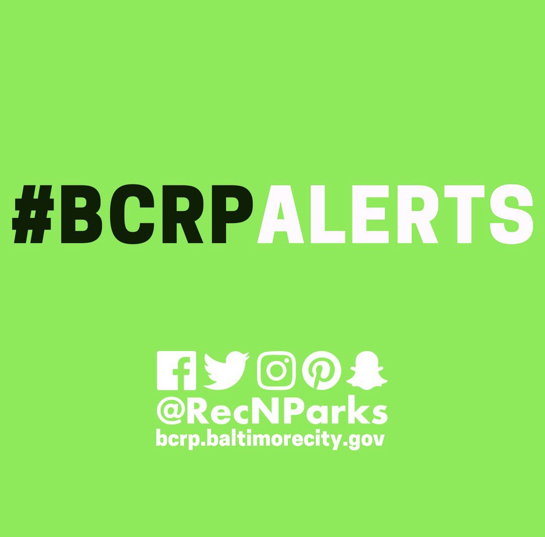 #BCRPAlerts (3/2): Due to maintenance issues, Curtis Bay Recreation Center is closed this evening. All evening programs are cancelled.