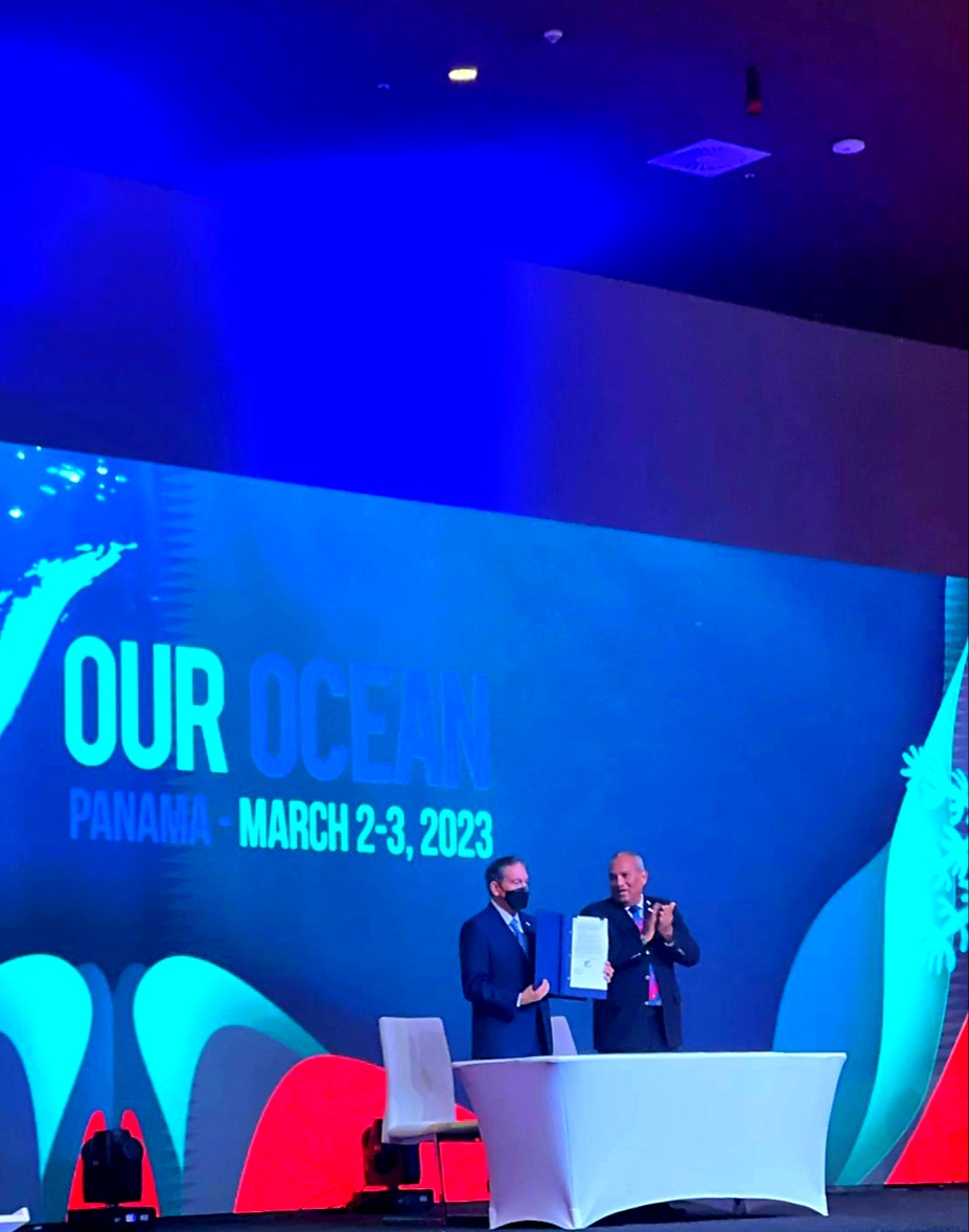 sanjosefusave's tweet photo. #fusave presente  en la  inauguración  de la  conferencia internacional  Nustros Océano Panama #OurOcean2023 .Temas  como #economiaazulsostenible , #CambioClimatico , #seguridadMaritima son abordados. #Panama #biodiversidad https://t.co/DyjHHA9u6Z