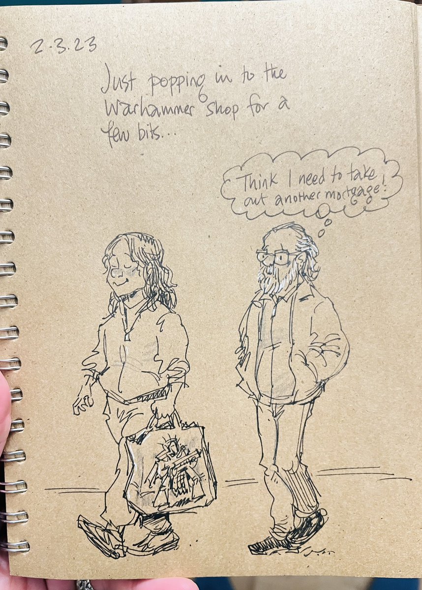 GaryScribbler's tweet photo. But if it keeps him off his tech for a bit, I’m in… it’s creative, calm and helps him concentrate. #doodleaday @warhammer #creativityformentalhealth https://t.co/wf6Dot7maK