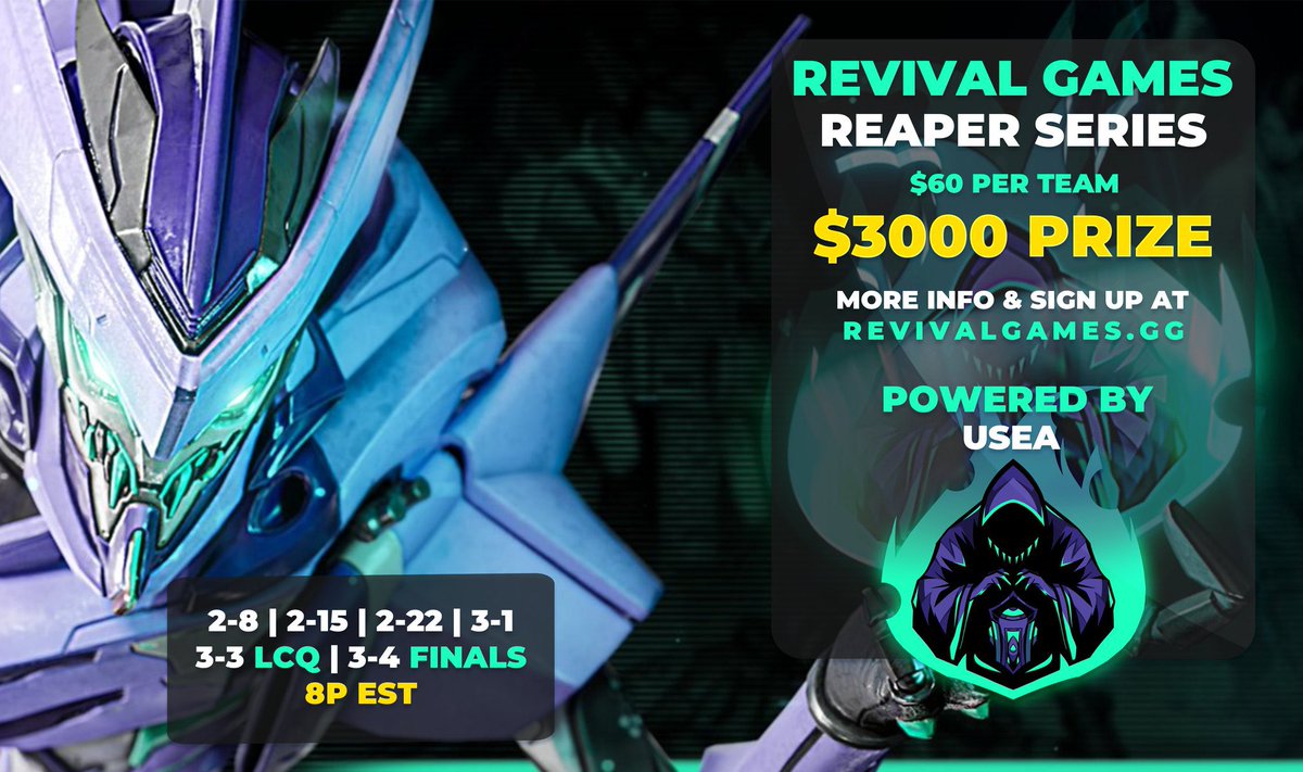 revivalgamesgg's tweet image. Tickets are still available for our Reaper Series but there are only 5 tickets left! So go take your chance at $3,000 and head on over and grab one now from our shop:
🔗revivalgames.gg

Thank you all for making us the #1 choice in competitive gameplay! 🙏