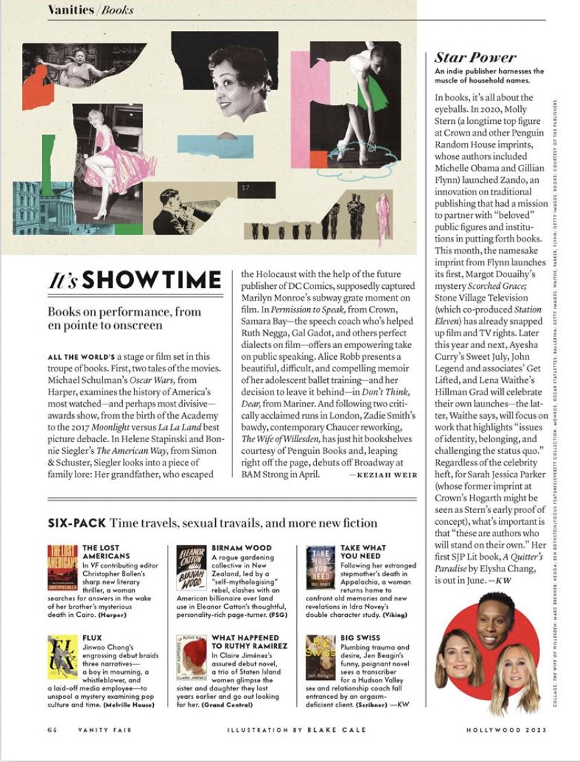 AevitasCreative's tweet photo. You have our attention, @VanityFair.

We spy four ACM titles in the annual Hollywood edition! Among the stars, we have:

OSCAR WARS by Michael Schulman

PERMISSION TO SPEAK by Samara Bay

DON'T THINK, DEAR by Alice Robb 

WHAT HAPPENED TO RUTHY RAMIREZ by Claire Jiménez

🥂🌟 https://t.co/5KJAEX7gSW