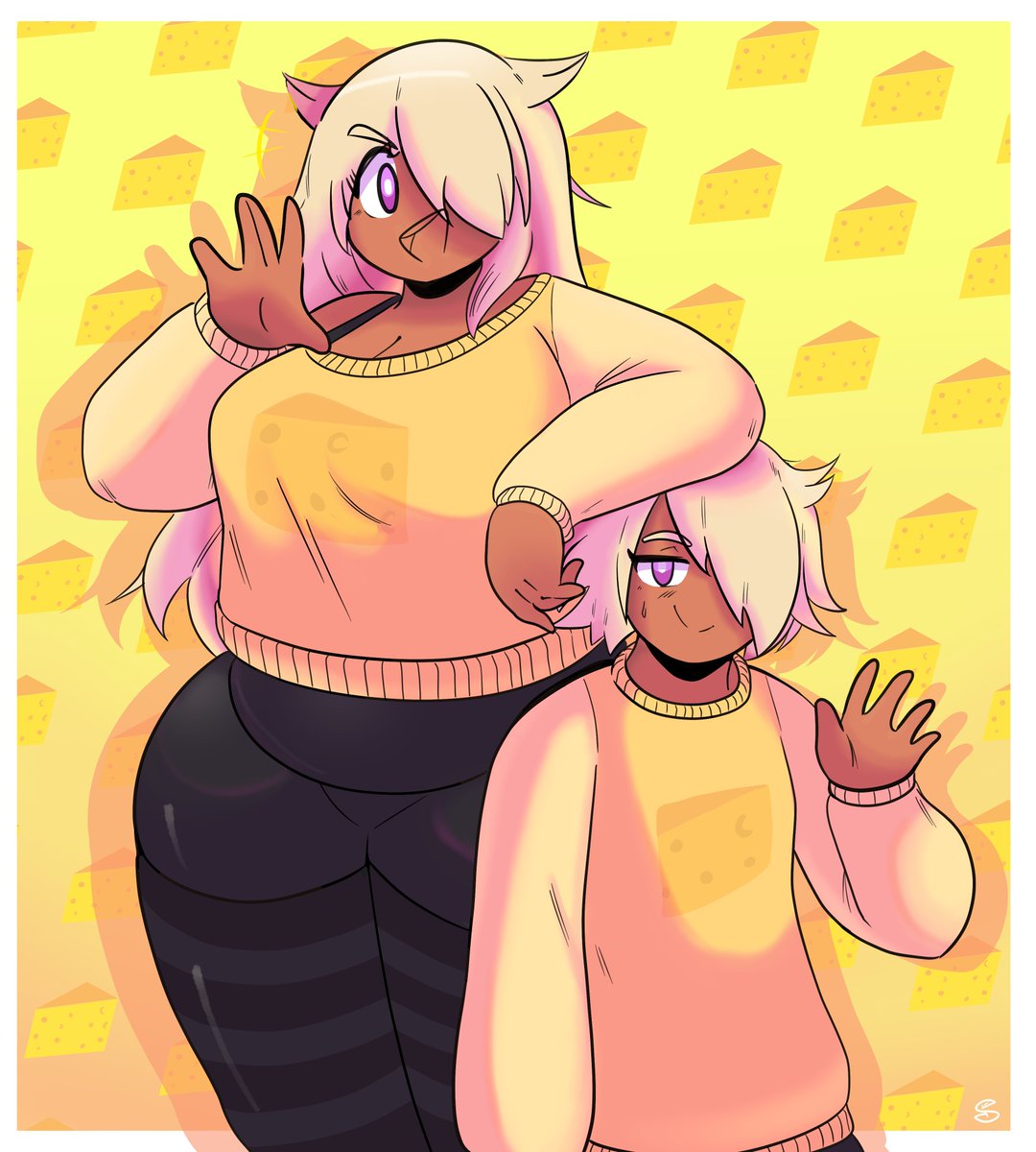 Late birthday gift for @Takamoom of her Cheese characters!!!!!! :)