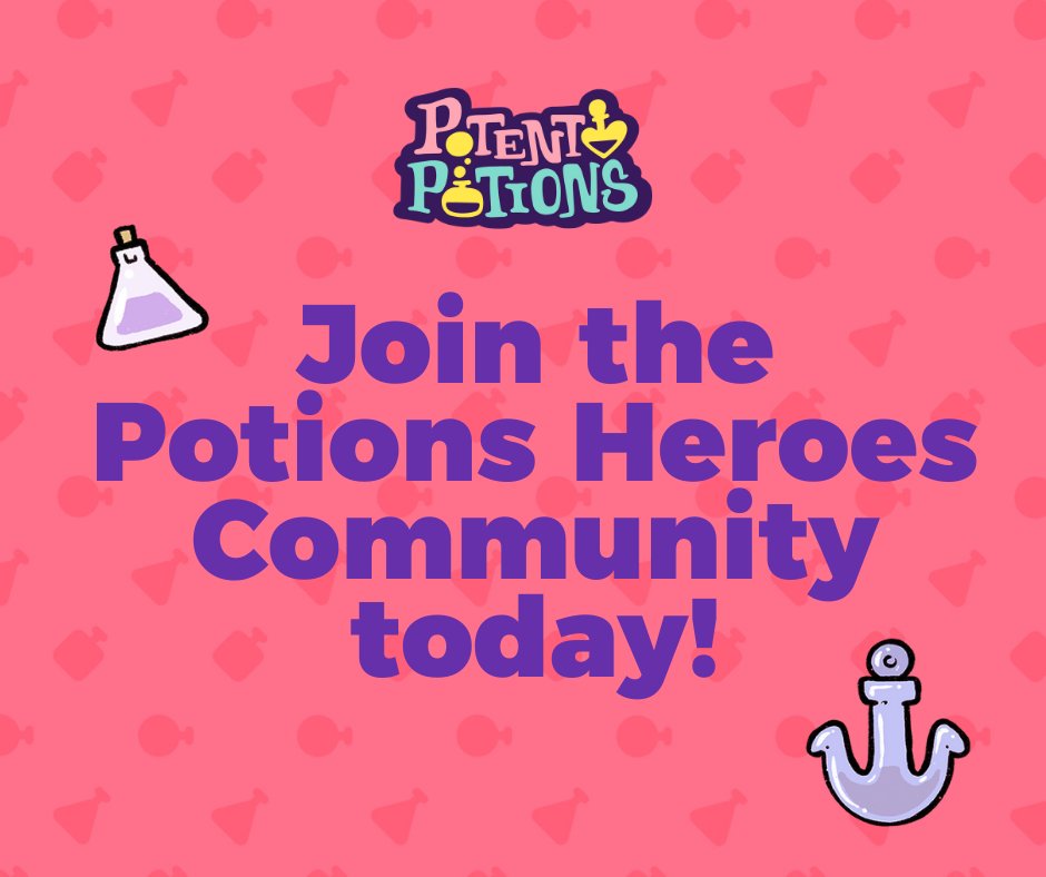 Looking for a great community?!

Make sure to join the Potent Potions Discord and get to know the Potion Heroes Community! ✨

🙌 A great and supportive community that will welcome you with open arms!

#NFTproject #NFTcommunity #Web3Comics