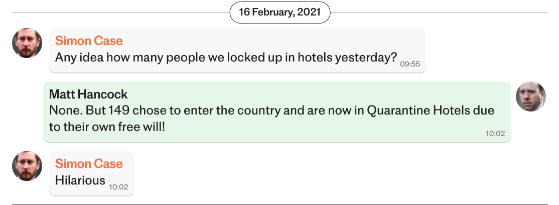 KateAndrs's tweet image. They locked people down in their homes. They locked people up in hotels. And it looks like they enjoyed every minute of it. #TheLockdownFiles