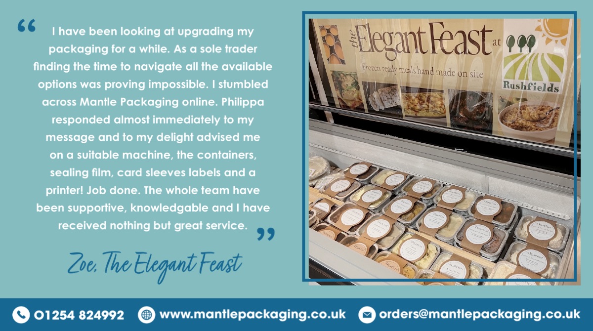MantlePackaging's tweet photo. Thanks so much to Zoe at The Elegant Feast for your lovely feedback and photo of your incredible meals. From Gluten Free to Vegan, you can check out all of Zoe's meals on her website https://t.co/nC88PlKkNd

#familybusiness #madeinbritain #glutenfreereadymeals #veganreadymeals https://t.co/bXU6ZkhxlE