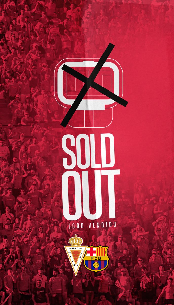 realmurciacfsad's tweet photo. ❌ #SOLDOUT

#OMG #RealMuciaBarcelonaB https://t.co/mClo4N739b