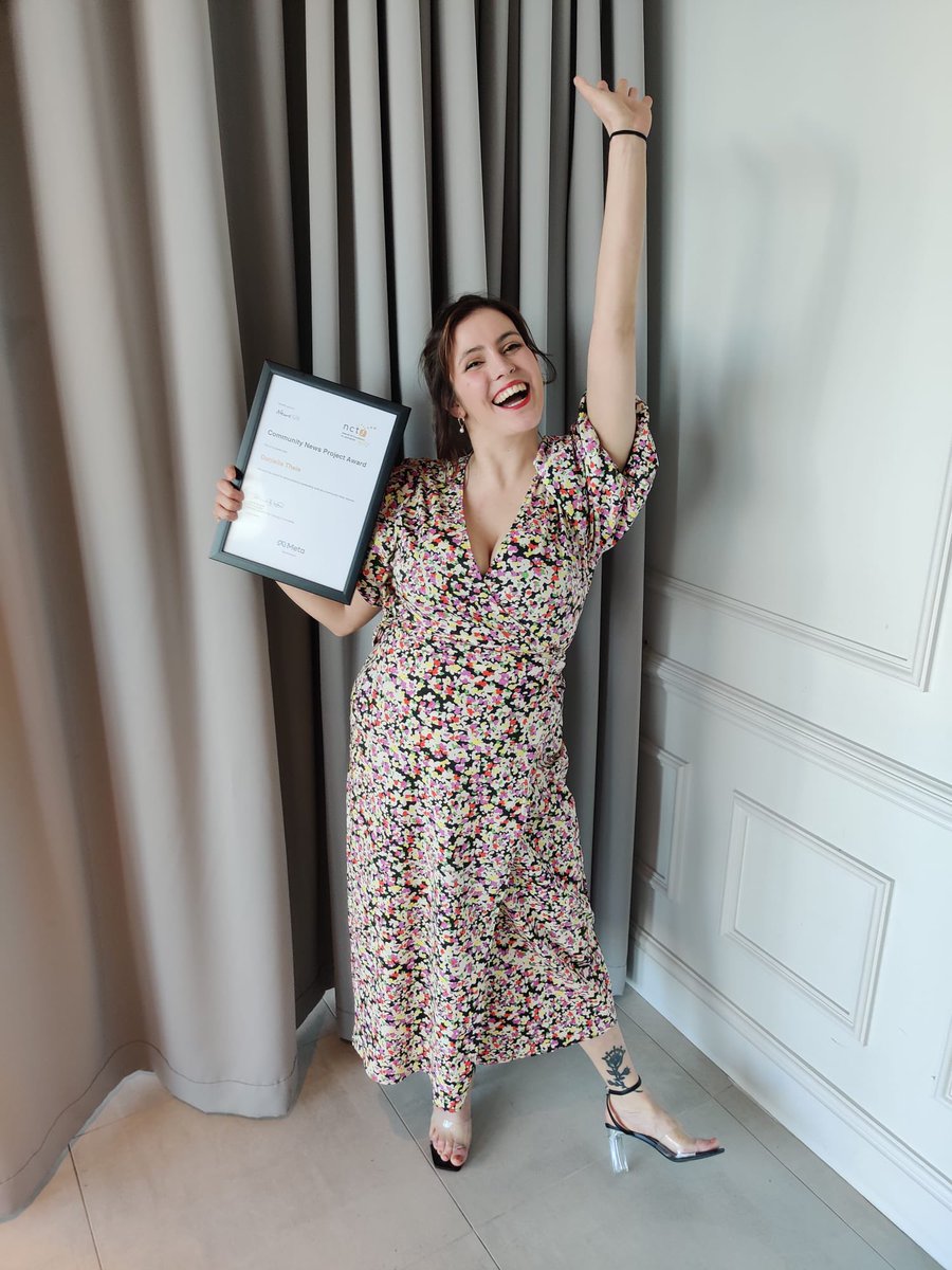 Aaah, I won the <a href="/NCTJ_news/">NCTJ</a> #NCTJawards for my work as a community reporter <a href="/greenocktele/">Greenock Telegraph</a>. Covering these stories meant so much &amp; I’m so grateful to get this. Had a great day hearing all the brilliant stories covered by other journalists. Congrats to all winners and nominees!  👏