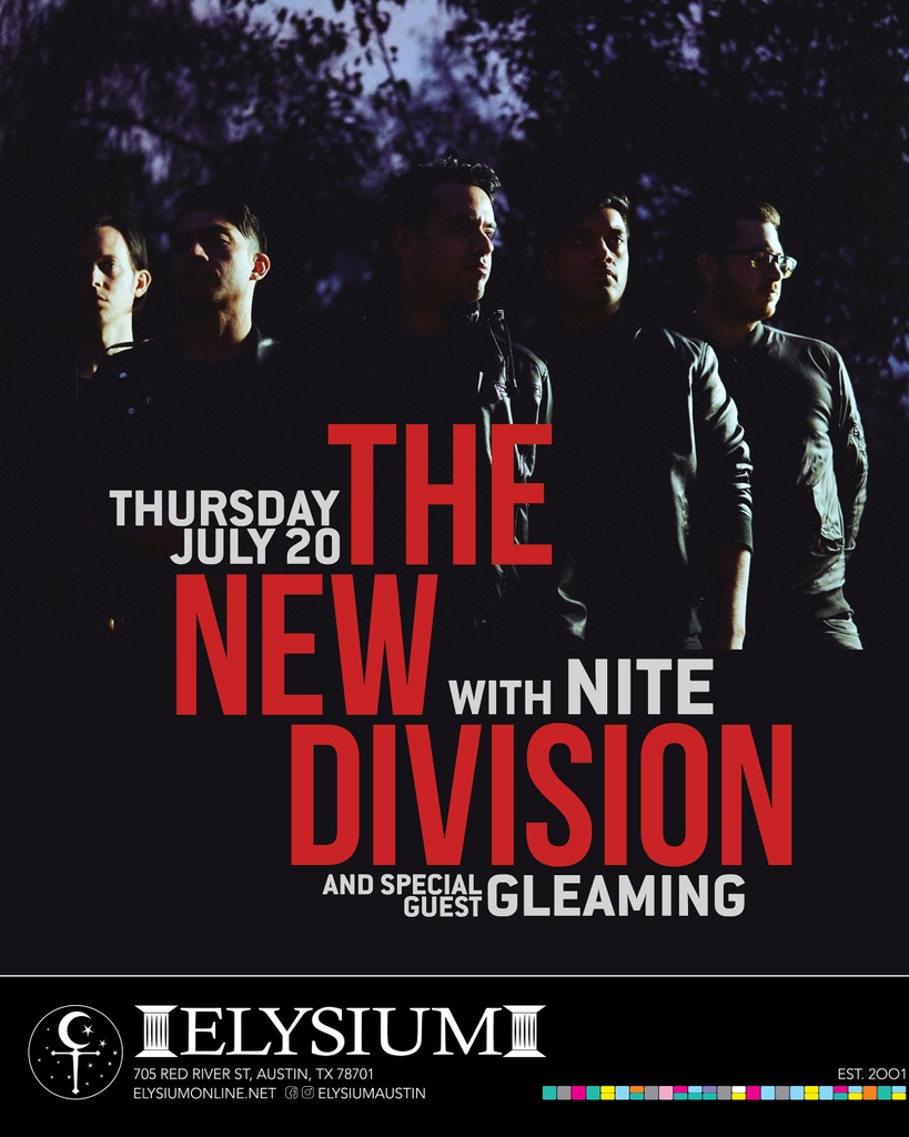 TheNewDivision's tweet photo. See you in Austin for our leg of the Modern Memories Tour (Tickets: https://t.co/9KOT1duz7m) #ontour #elysium #AustinConcerts #ElysiumATX #ATXMusic #LiveMusicATX #AustinLiveMusic https://t.co/Vxc8Mx895d