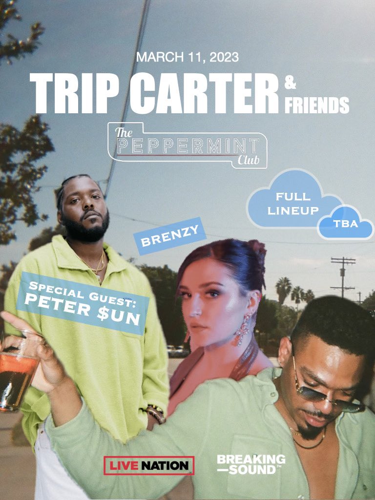 LA I’LL B PLAYIN SOME JONTZ  @PeppermintClub_ MARCH 11th w/ @tripcarter & @brenzymusic  🖤!!