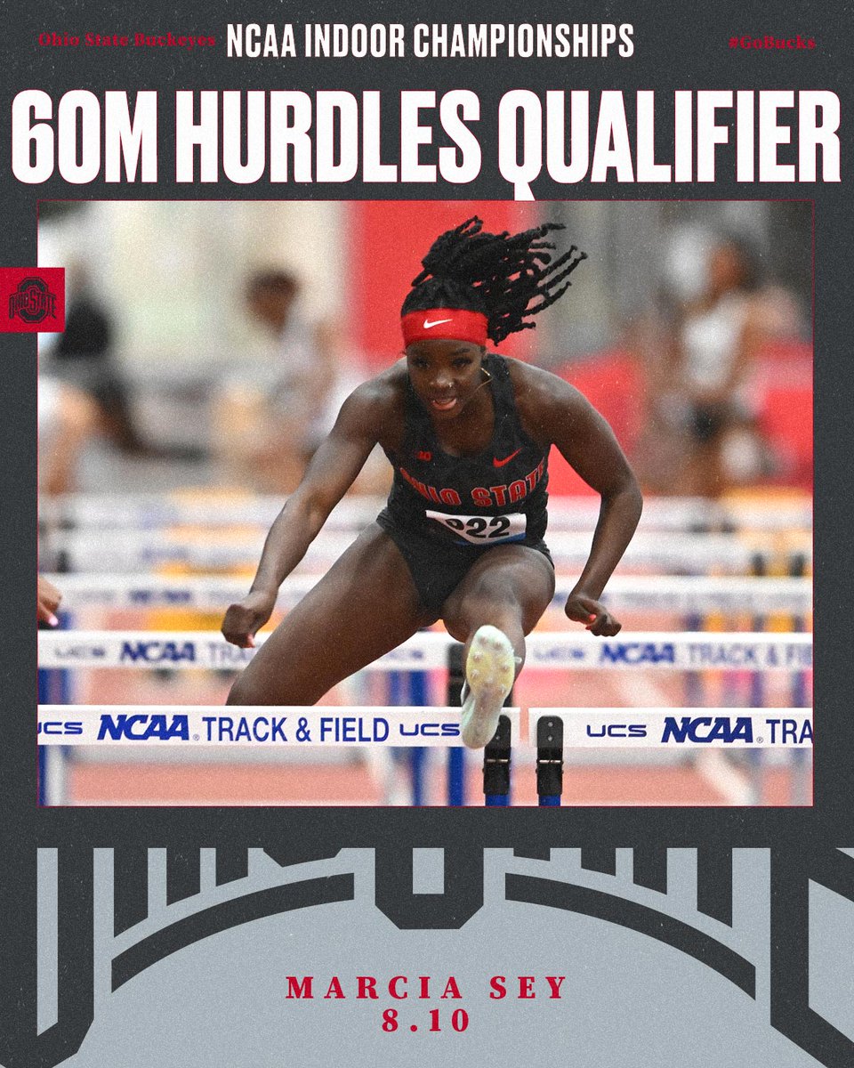 We're going to highlight each of our NCAA indoor championship qualifiers, starting with <a href="/MarciaSey/">Marcia Sey</a> ‼️ 

Her 8.10 in the 60m hurdles ranks 16th in the country!

#GoBucks #NCAATF