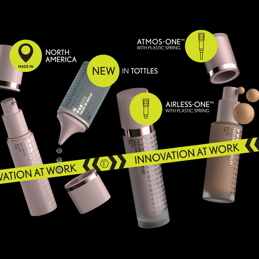 Experience #innovation at work! Get in touch for an encore presentation of our MakeUp in LA showing featuring our newest product #solutions designed with innovation and sustainability at the forefront.

#FusionPKG #Airless #Complexion #Skincare #Turnkey #Custom #Beauty #Packaging