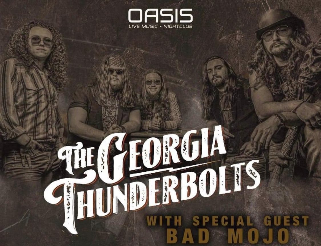 GAThunderbolts's tweet photo. ARKANSAS!!! Y’all Ready?? 2 shows coming up! March 24 at Oasis Live Music in Mtn Home AR and March 25 with @BlkStoneCherry in Paragould for the Angel Run! #thegeorgiathunderbolts #mountainhome #Arkansas #livemusic #blackstonecherry #paragould #angelrun https://t.co/ff49qGeHj8