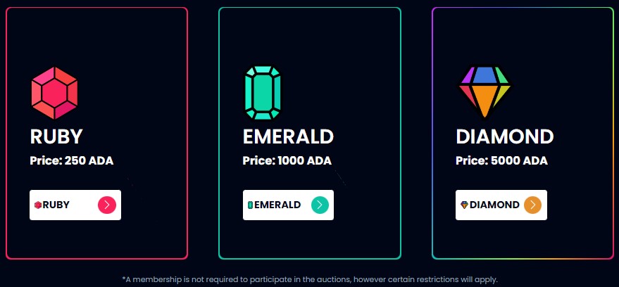 DAH_Nation's tweet image. 🚨Attention #NFTCommunity 🚨 

The #DAH #MembershipProgram is capped!

The total # of each membership available is as follows:

#Ruby - 1000 
#Emerald - 300 
#Diamond - 100

Pick yours up now while supplies remain! 

dramzauctionhouse.com

$ADA $ETH $SOL  #Partytime #DAH #LFG