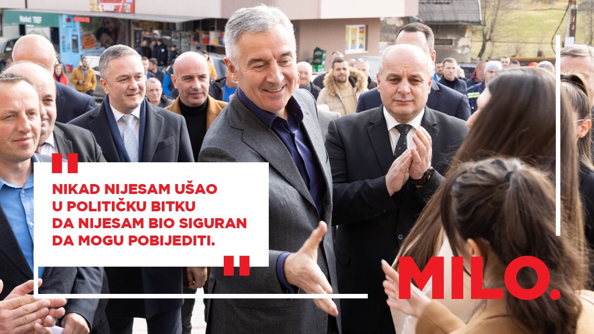 DPSCrneGore's tweet photo. Nemamo više vremena za gubljenje, čeka nas ozbiljan posao!

Vratićemo zajedno Crnu Goru na evropski put! 

#MiloĐukanović
#NegoKo
#EvropskiDržavnik
#NašPredsjednik
#CrnaGora 🇲🇪 https://t.co/2eiHdSu7Nu