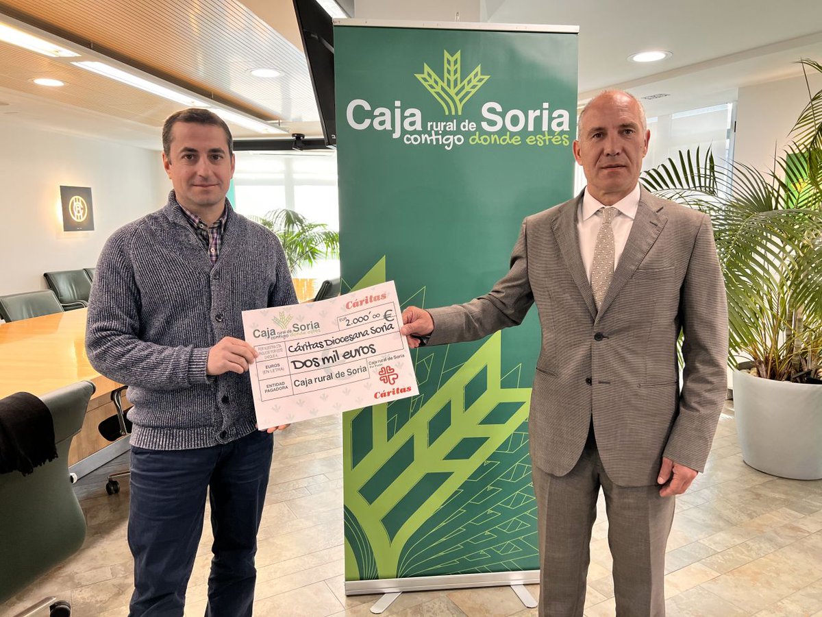 valonsadero.com (@comvalonsadero) on Twitter photo #noticias #Soria <a href="/Caja_Rural/">Caja Rural de Soria</a> Caja Rural de Soria dona 2.000 euros a Cáritas Burgos que fueron recaudados en el Día Solidario 2022 PERMANENTLY_REMOVED #noticias #Soria <a href="/Caja_Rural/">Caja Rural de Soria</a> Caja Rural de Soria dona 2.000 euros a Cáritas Burgos que fueron recaudados en el Día Solidario 2022 PERMANENTLY_REMOVED
