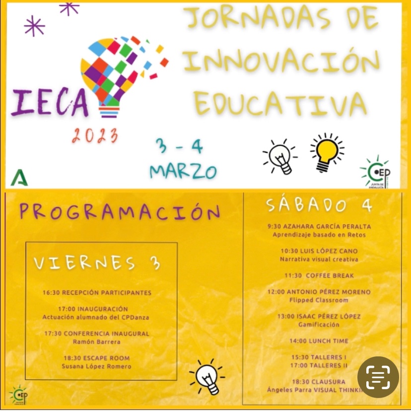CEPdeCadiz's tweet photo. Cuenta atrás JORNADAS DE INNOVACIÓN EDUCATIVA  ¡No olvides usar nuestro hashtag #IECA2023 en tus redes sociales. @susanaloprom @ConserMusiCadiz  @yoramonbarrera @AngelesParra82 #IsaacPérez @perez_moreno @LuisLopez_Cano  @AzaharaTIC @franmigprofeso1 @FormacProfAnd @EducaAnd https://t.co/deVSQIJxuO