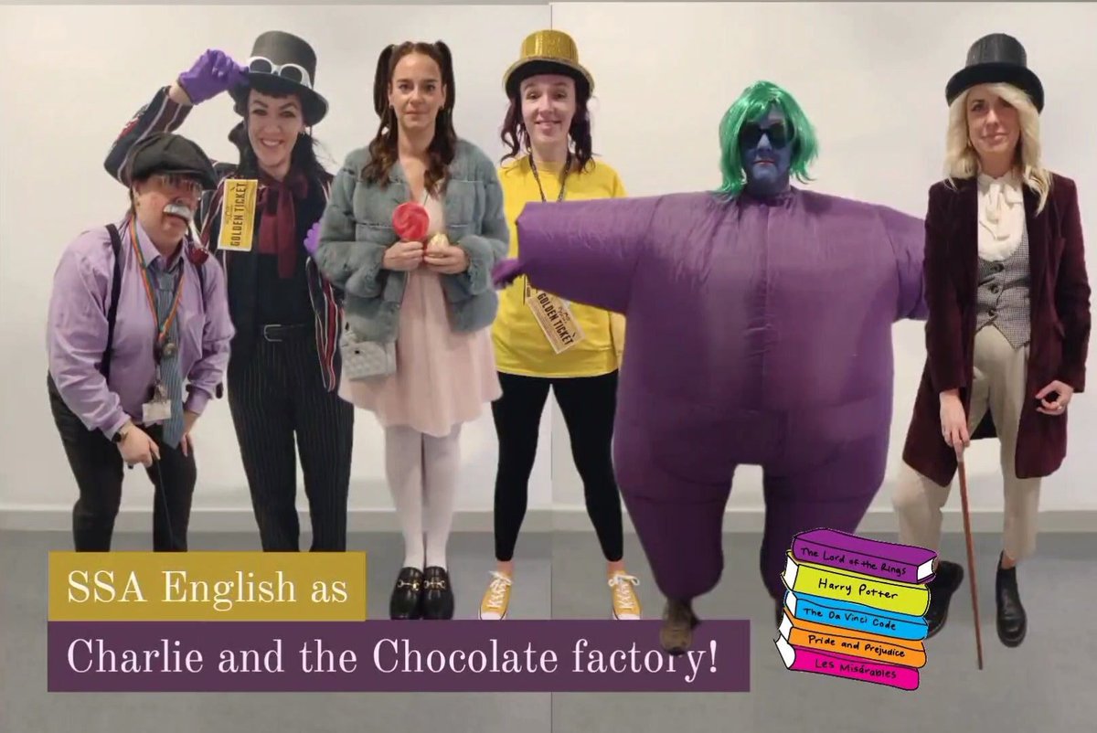 SSA team English as Charlie and the Chocolate Factory! 🍫🎫🍭

#WorldBookDay2023
#WeAreSouthShore
<a href="/SSABlackpool/">South Shore Academy</a>