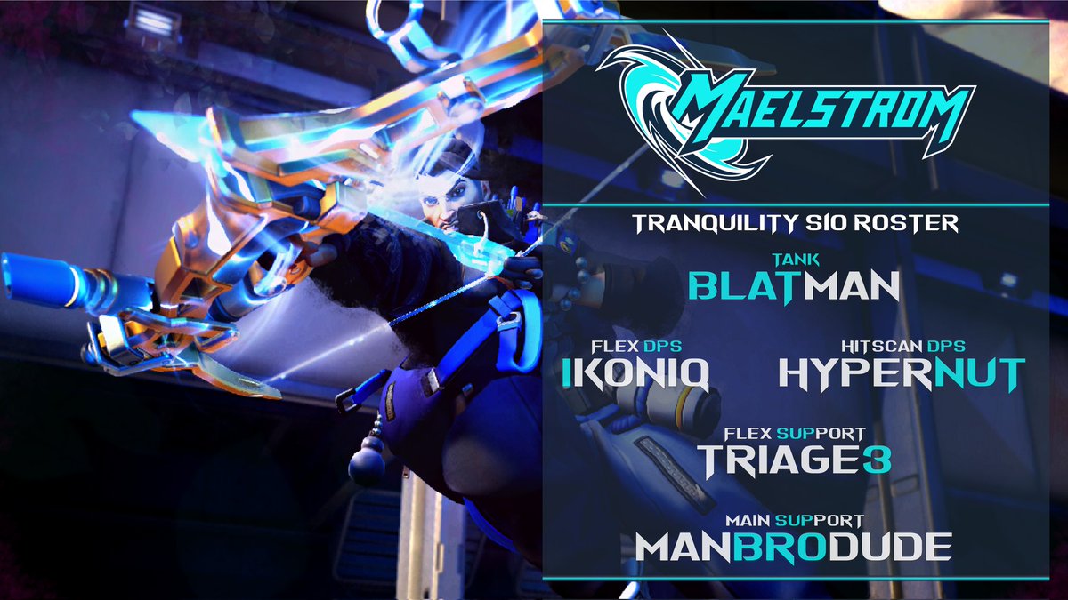 It's finally time to say hello to your Maelstrom Tranq S10 roster!

🛡: Blatman
⚔️: @iiKoniq
⚔️: <a href="/Viixk/">VIICK</a> (Hypernut)
💉: <a href="/Triage_3/">Triage - Voiceover/Character Actor</a>
💉: Manbrodude
📋: <a href="/Essomtial/">Ess^o^</a>

We hope you'll be cheering us on this season!

#FearTheStorm