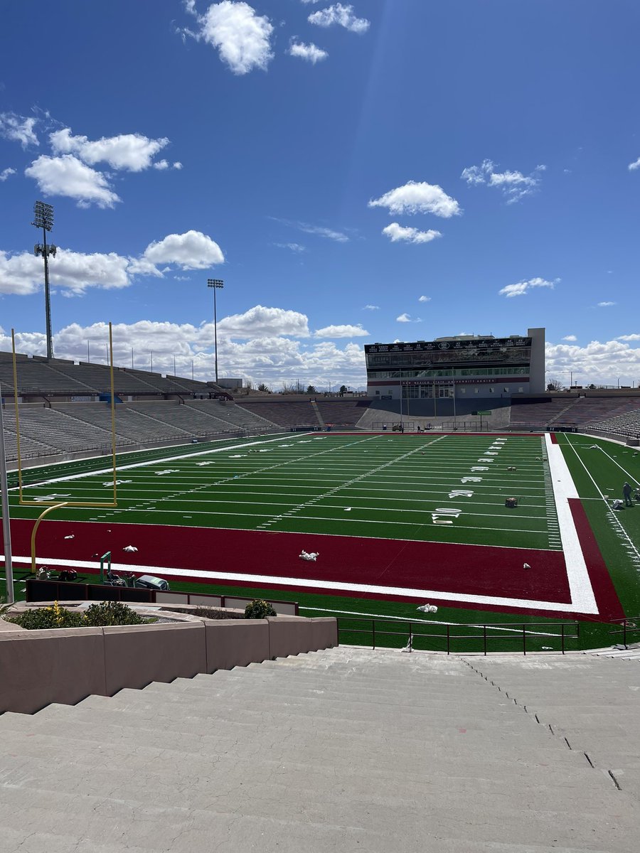 New turf project 👀 good! 
<a href="/NMStateFootball/">New Mexico State Football</a> #AggieUp
