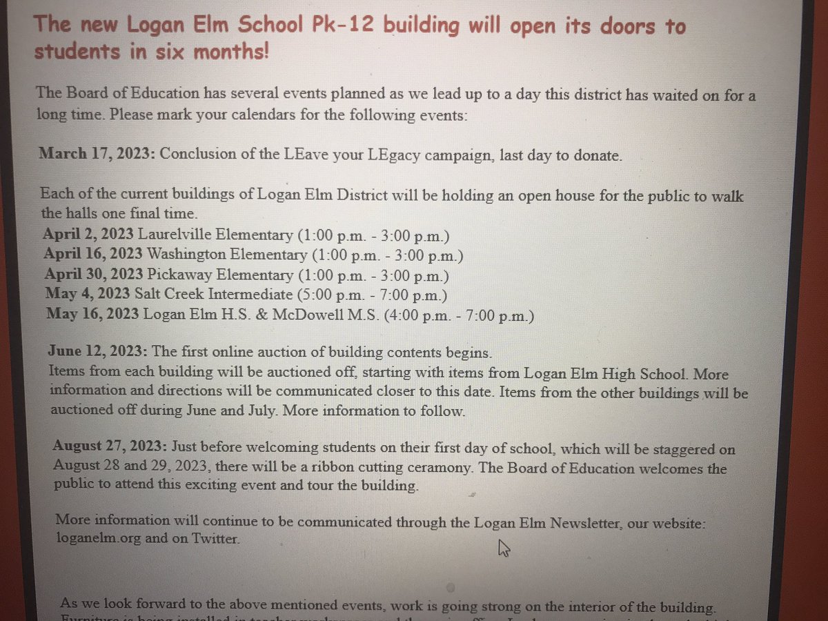 SAllen_Cville's tweet photo. Nov 6, 18 @ 9:31pm the BRAVE NATION celebrated the passing of our school levy! PLEASE READ below as our new Pk-12 doors will open in 6 months! THANKS to our LE community for supporting this journey & providing a solid foundation for yrs to come. #BEaBRAVE - #LEaveaLEgacy https://t.co/68URRQ2HUB