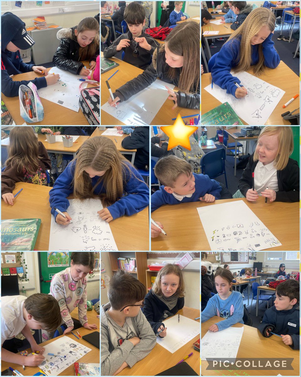 dennyprimsch's tweet photo. P6/7W have been learning their new model text - The Storm Unicorn. We have been exploring actions to help us remember the text and have also begun creating our story maps. Excited to display these on our class washing line 🦄✏️ @PieCorbett @Talk4Writing https://t.co/gzw2BLbcjv
