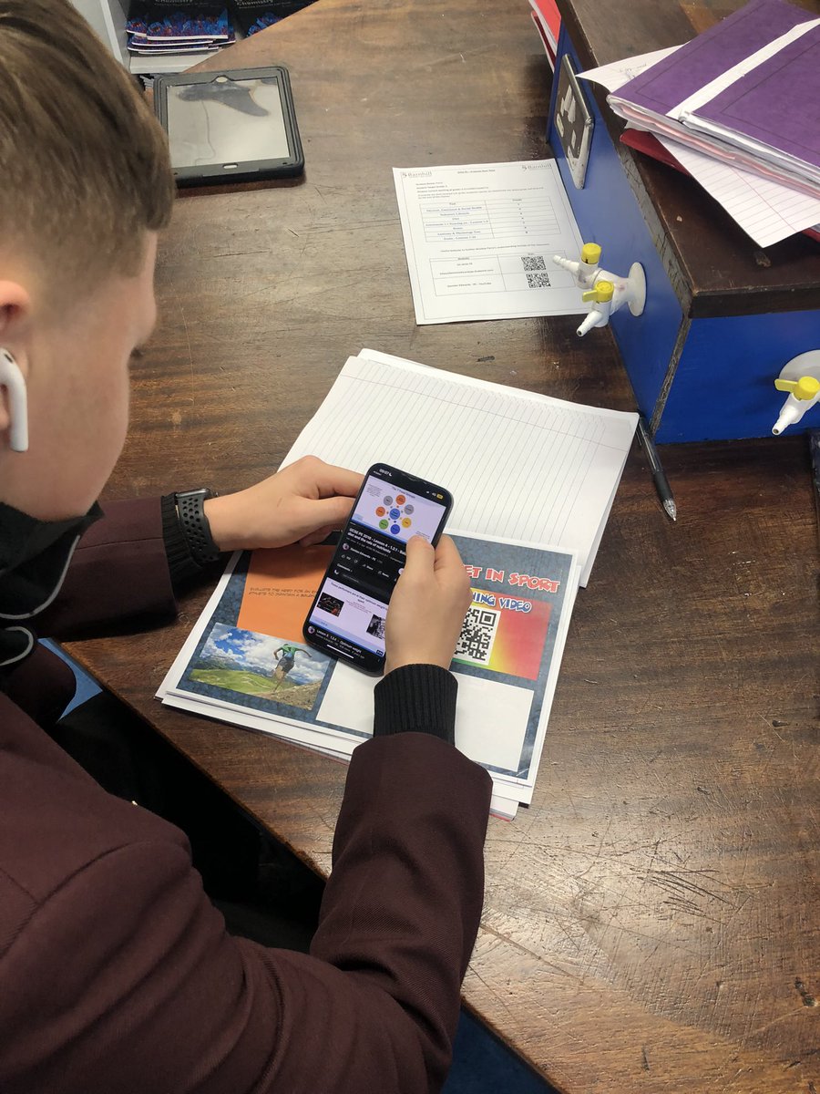 Individual lessons for the topic they feel they need more work on. Students scan the QR code to help them with A01&A02 knowledge. They then answer the exam questions. #flippedlearning