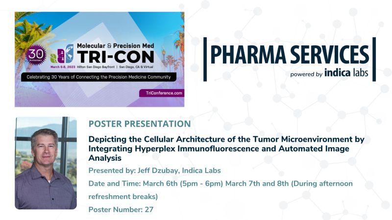 Indica_Labs's tweet photo. TriCon is nearly here! Visit Dr. Jeff Dzubay's poster during afternoon refreshments to learn about automated #HALOai analysis of hyperplex images as well as the work of the #IndicaLabs Pharma Services team!
#digitalpathology #pathtwitter #multiplexIF #HALOimageanalysis https://t.co/e3sO30cBPw