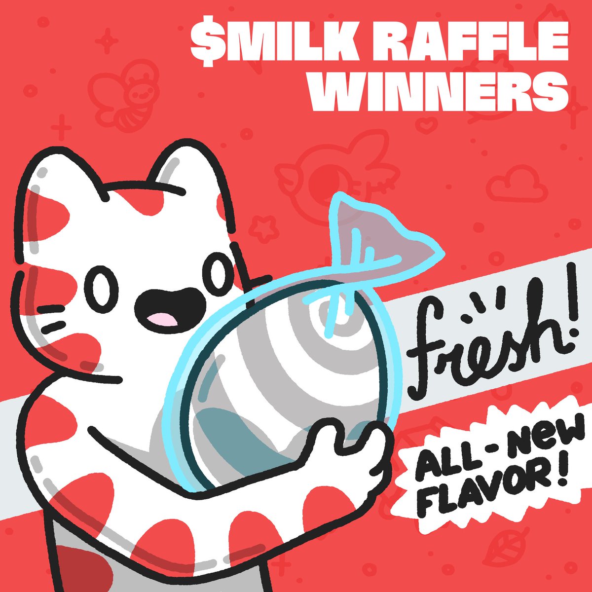 🎉Congratulations to our Journey 1 $MILK Raffle winners! Check out the fresh new Cool Cats and other prizes 👇