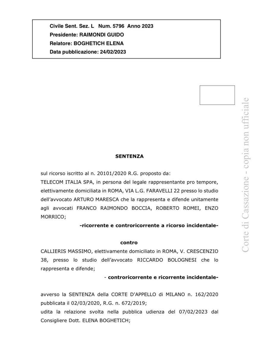 ant_lamberti1's tweet photo. Cass. 5796/2023: in caso di declaratoria di illegittimità del trasferimento di ramo d’azienda, il lavoratore ha diritto al risarcimento del danno - a carico della cedente - solo se ha costituito in mora il datore di lavoro -> https://t.co/3hYgvZKQaH https://t.co/9aCJgevala