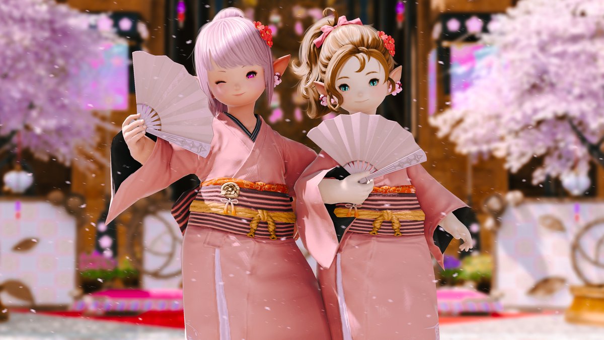 RoseOpheliaXIV's tweet photo. Krile and Tataru celebrating Little Ladies' Day 🌸

#ffxiv #ff14 #XIV_PICTCLIP #gpose #GPOSERS   #EorzeaPhotos #FinalFantasyXIV #lalafell #ララフェル #おはララ https://t.co/GJB7VdQwWi