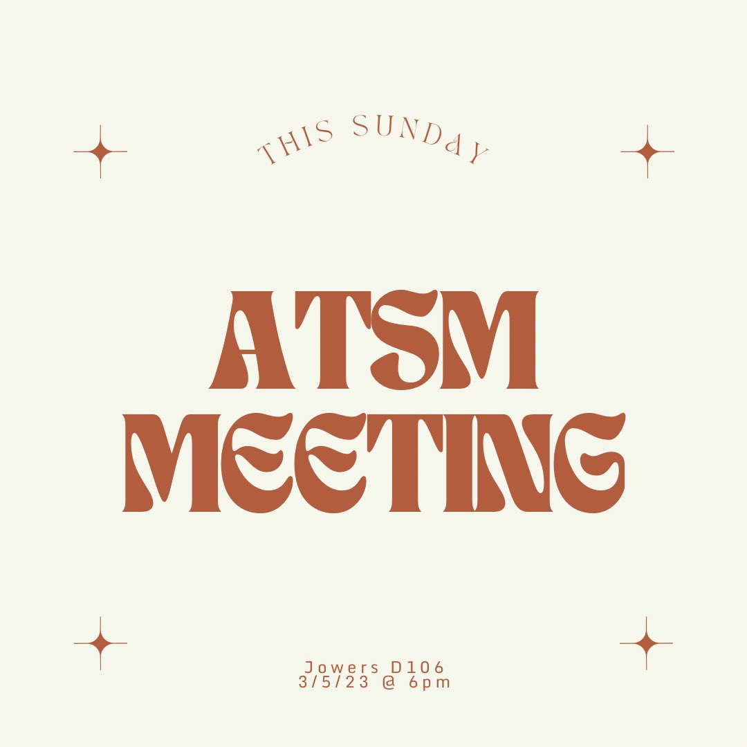 ATSMState's tweet image. Join us for our next upcoming meeting on 3/5/23! All of our meetings have been very beneficial and fun. See y’all on Sunday! 👍